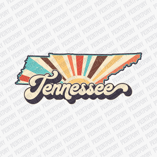 Retro Tennessee State DTF Transfer - Ready to Press - PrintPony®