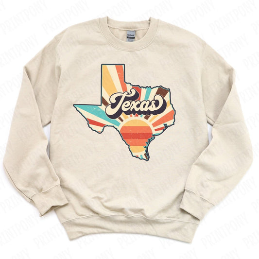 Retro Texas State DTF Transfer - Ready to Press - PrintPony®