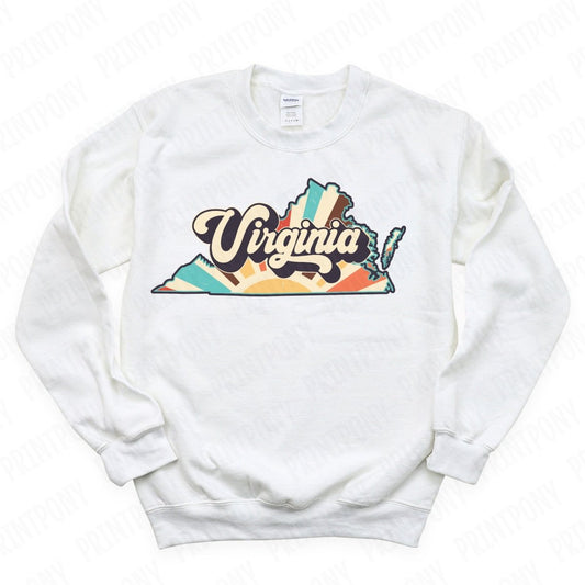 Retro Virgina State DTF Transfer - Ready to Press - PrintPony®