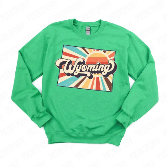 Retro Wyoming State DTF Transfer - Ready to Press - PrintPony®