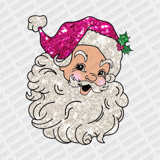 Santa Faux Embroidered DTF transfer - Print Pony‚Ñ¢