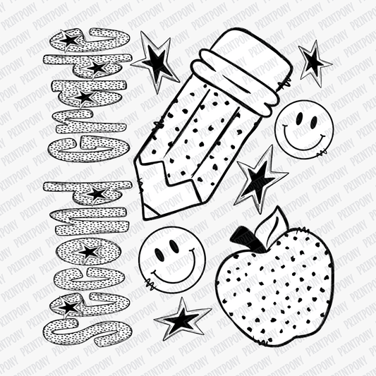 Second Grade Dotted DTF transfer - PrintPony™