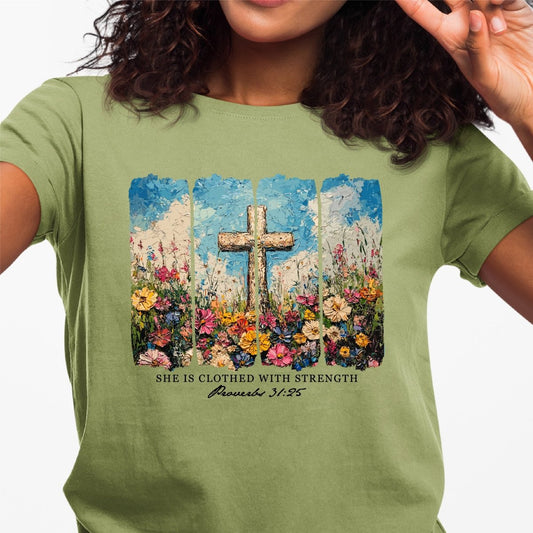 She is Clothed With Strength DTF Transfer - PrintPony®