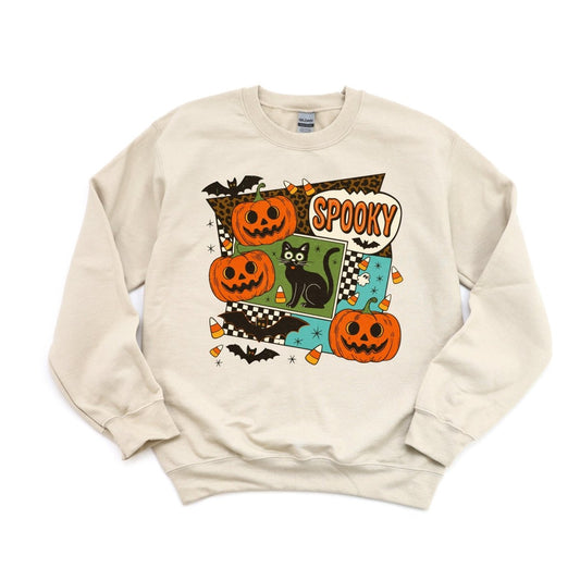 Spooky Cat and Pumpkins Halloween Collage DTF Transfer - PrintPony™