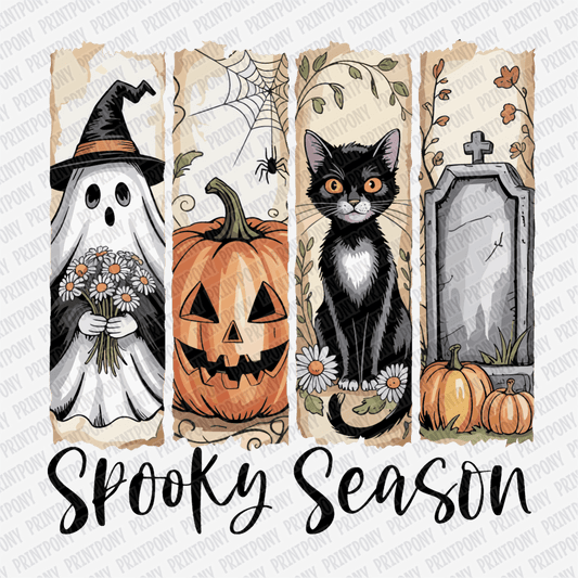 Spooky Season Brushstrokes Halloween DTF Transfer - PrintPony™