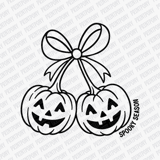 Spooky Season Pumpkin Ribbon DTF Transfer - PrintPony™