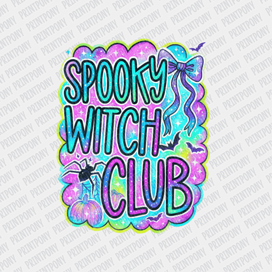 Spooky Witch Club Iridescent DTF Transfer - PrintPony™