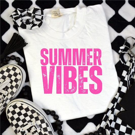 Summer Vibes Distressed DTF transfer - PrintPony