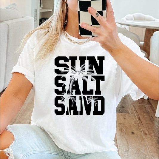 Sun, Salt, Sand Black - DTF transfer - PrintPony