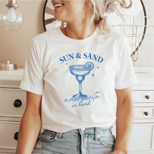 Sun & Sand, a Margarita in hand - DTF transfer - PrintPony