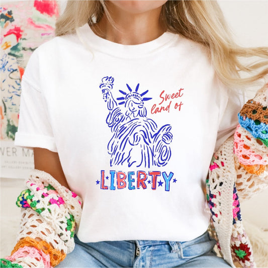 Sweet Land of Liberty Patriotic DTF transfer - PrintPony