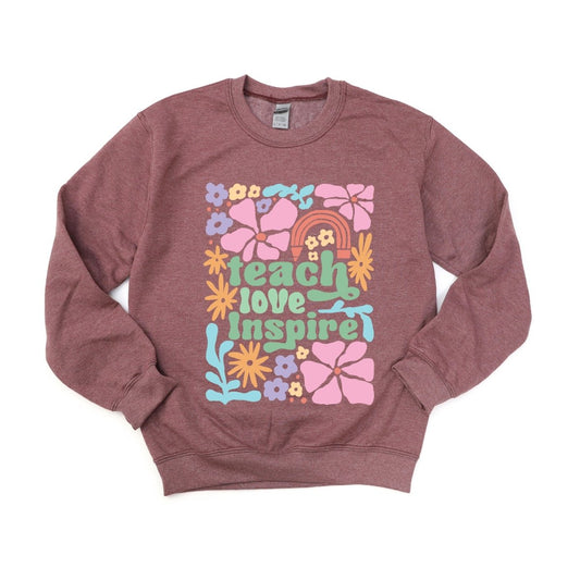 Teach, Love, Inspire Floral DTF Transfer - PrintPony®