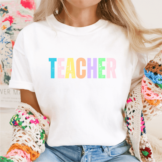 Teacher Bright Pastel DTF Transfer - PrintPony®