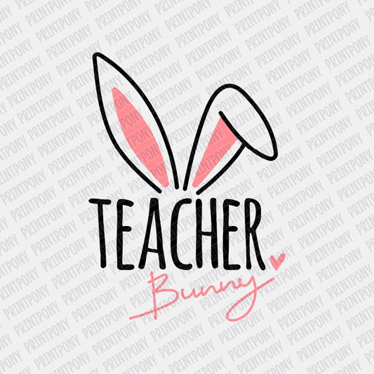 Teacher Bunny DTF Transfer - PrintPony