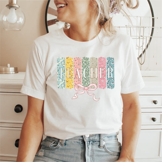 Teacher Coquette Brushstrokes DTF Transfer - PrintPony™