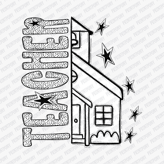 Teacher Dotted DTF transfer - PrintPony™