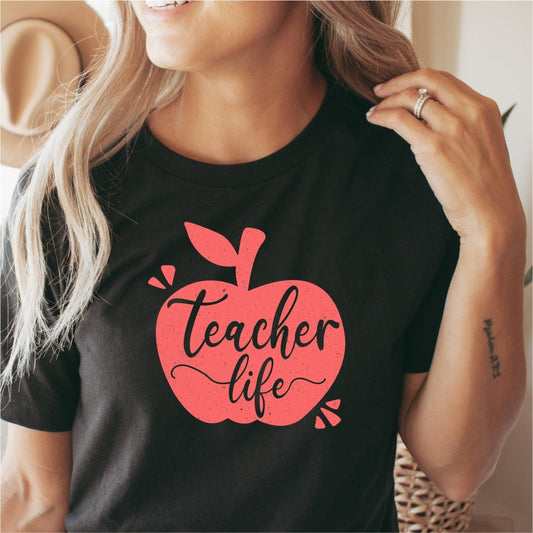 Teacher Life with Apple Design - DTF Transfer - PrintPony®