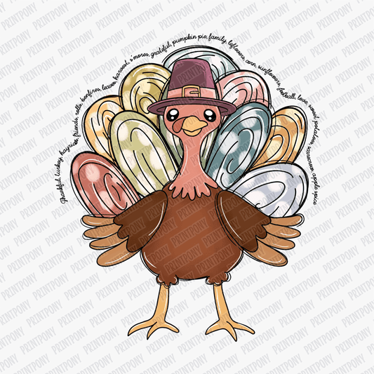 Thankful Turkey - DTF Transfer - PrintPony™