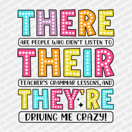 There, Their, They're - DTF Transfer - PrintPony®