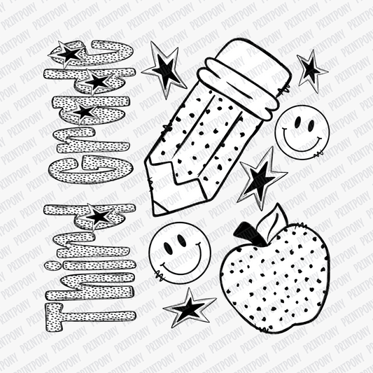 Third Grade Dotted DTF transfer - PrintPony™