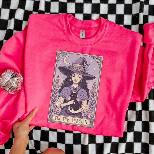 Tis' the Season Witch and Cat Halloween DTF Transfer - PrintPony™