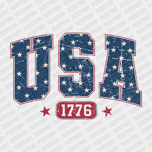 USA 1776 Patriotic DTF Transfer - PrintPony