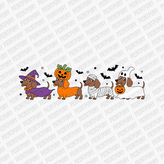 Weenie Dog Halloween DTF Transfer - PrintPony™