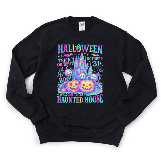 Welcome to the Haunted House Iridescent Halloween DTF Transfer - PrintPony™