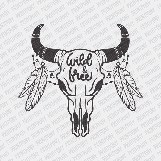 Wild and Free Boho Design DTF Transfer - PrintPony®