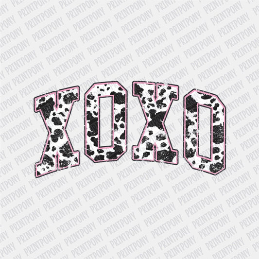 XOXO Pink Cow Print - Ready to Press DTF Transfer - PrintPony®