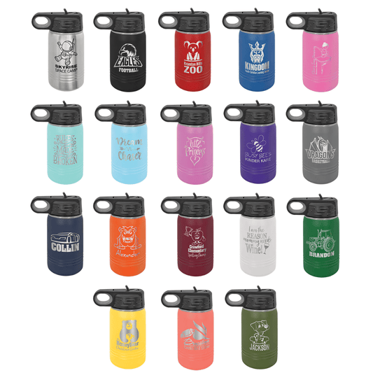 Kid's 12 oz. Sport Water Bottles - Personalization Included - PrintPony