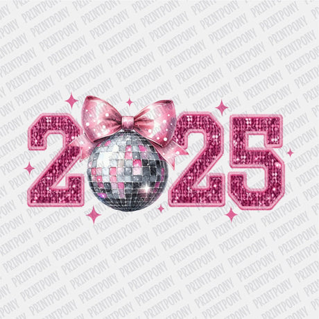 2025 Disco Ball Faux Sequins and Embroidery DTF Transfer - Print Pony™