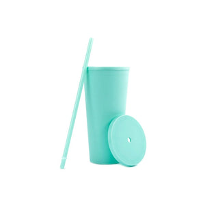 22 oz. Tapered Acrylic Tumbler with Lid and Reusable Straw (Seafoam) - Print Pony™