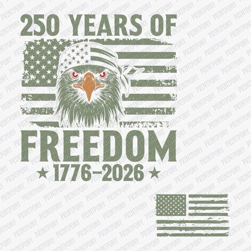250 Years of Freedom Eagle Patriotic DTF transfer - PrintPony
