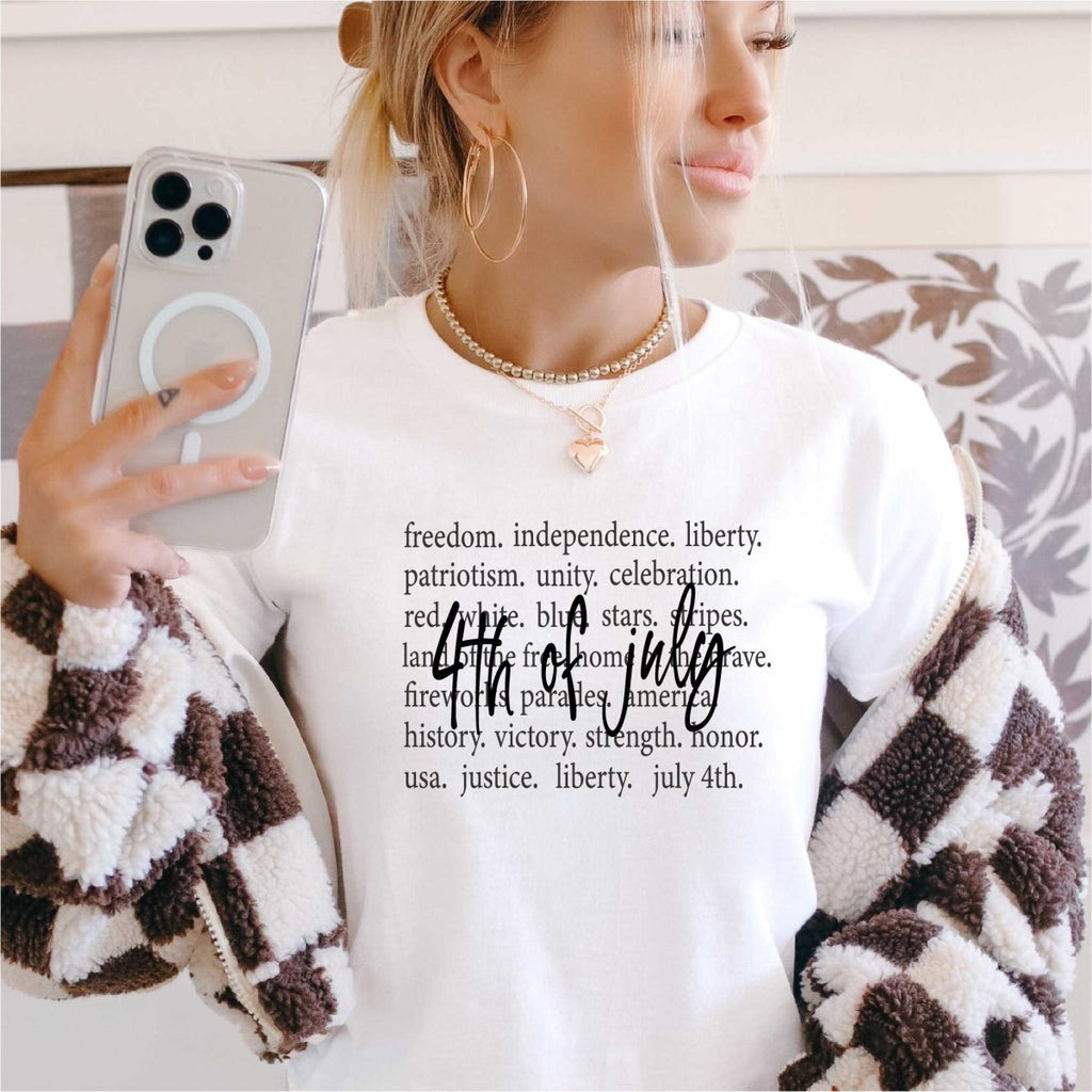 4th of July text DTF Transfer – Ready to Press - PrintPony