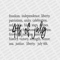4th of July text DTF Transfer, Ready to Press - PrintPony