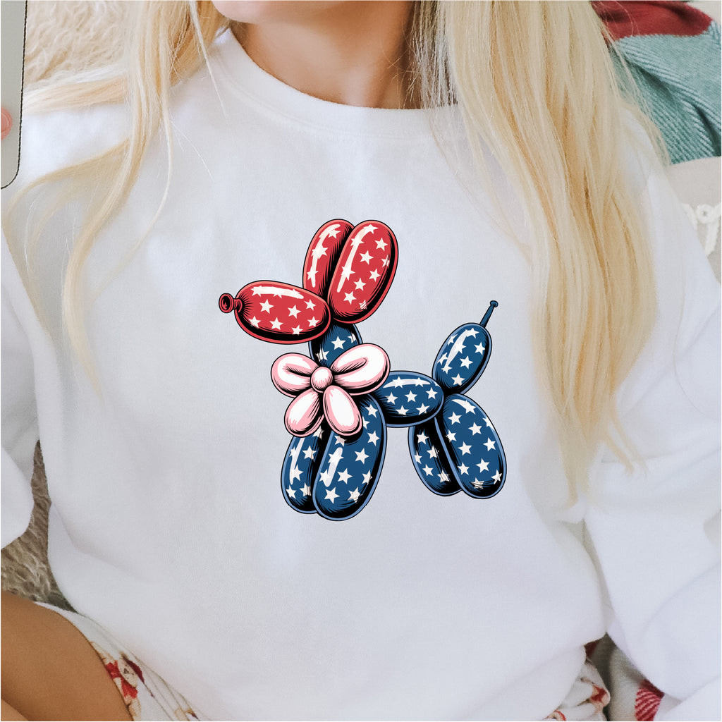 Patriotic Ballon Dog DTF transfer