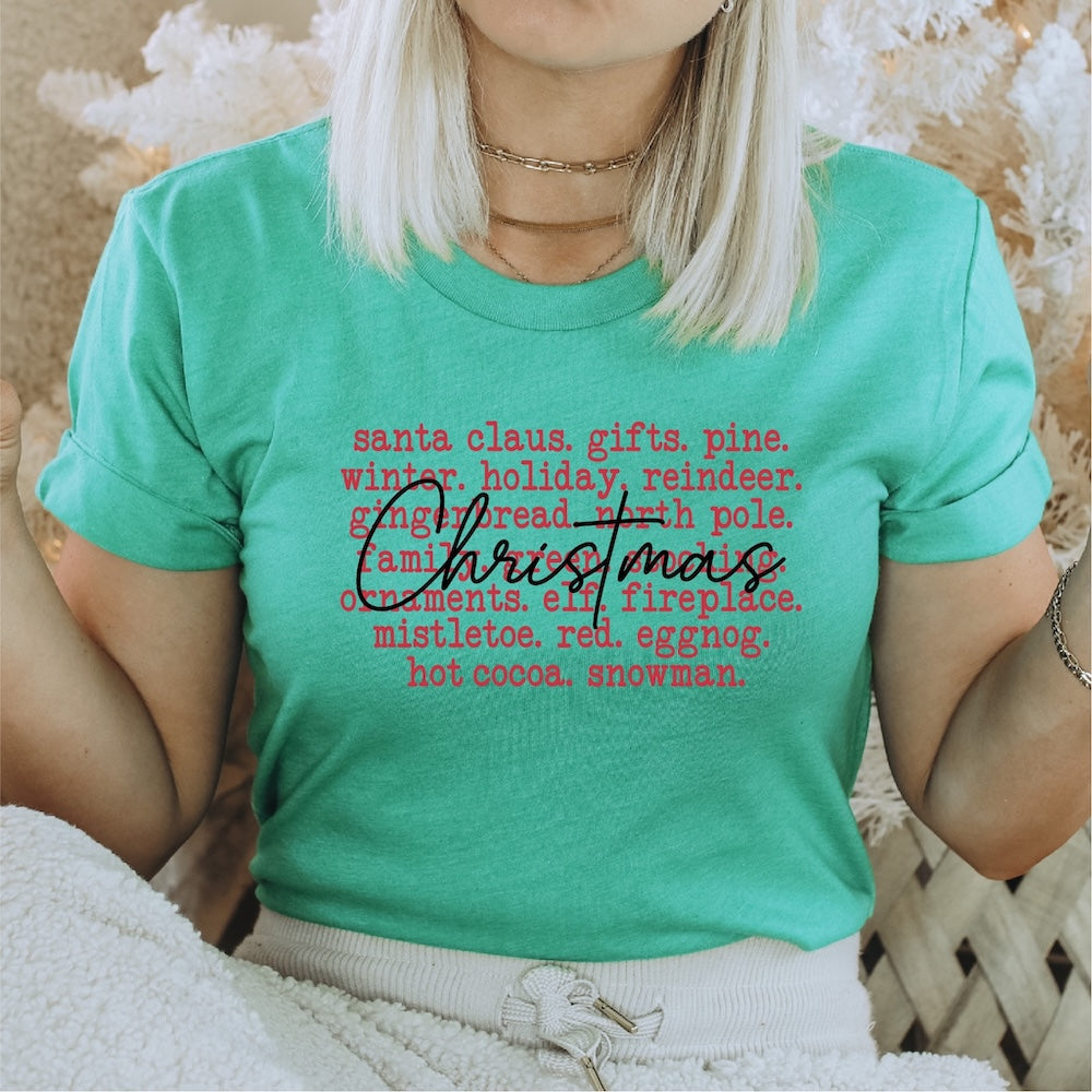 Christmas Text DTF Transfer