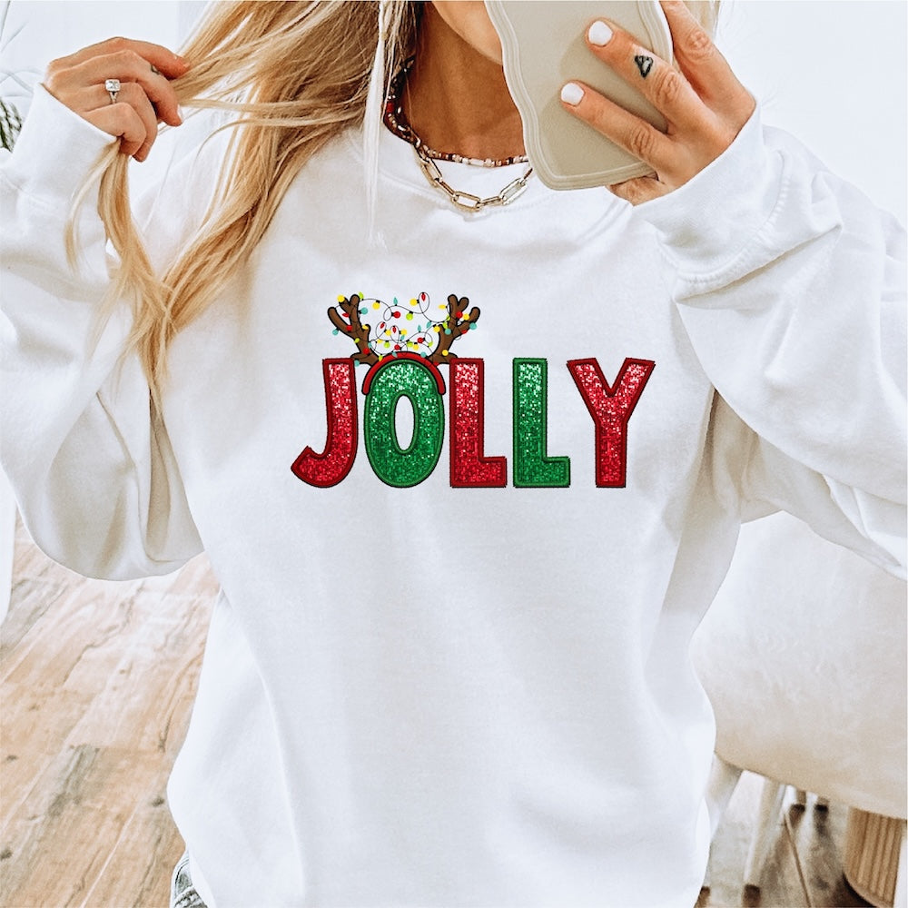 Jolly Faux Embroidered DTF transfer