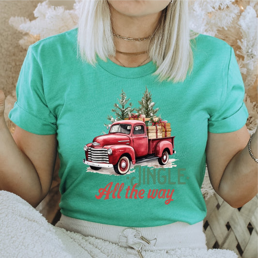 Jingle all the way Truck DTF transfer