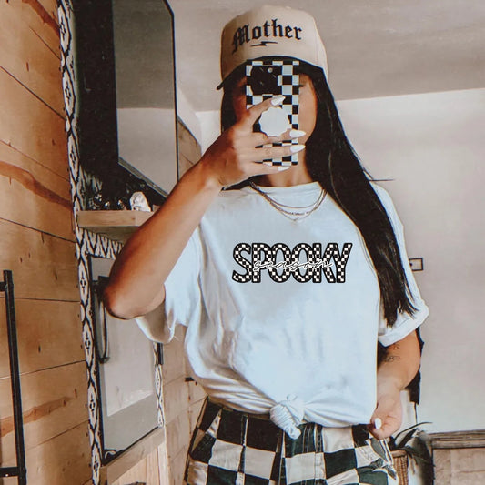 Spooky Season (checkered) DTF transfer