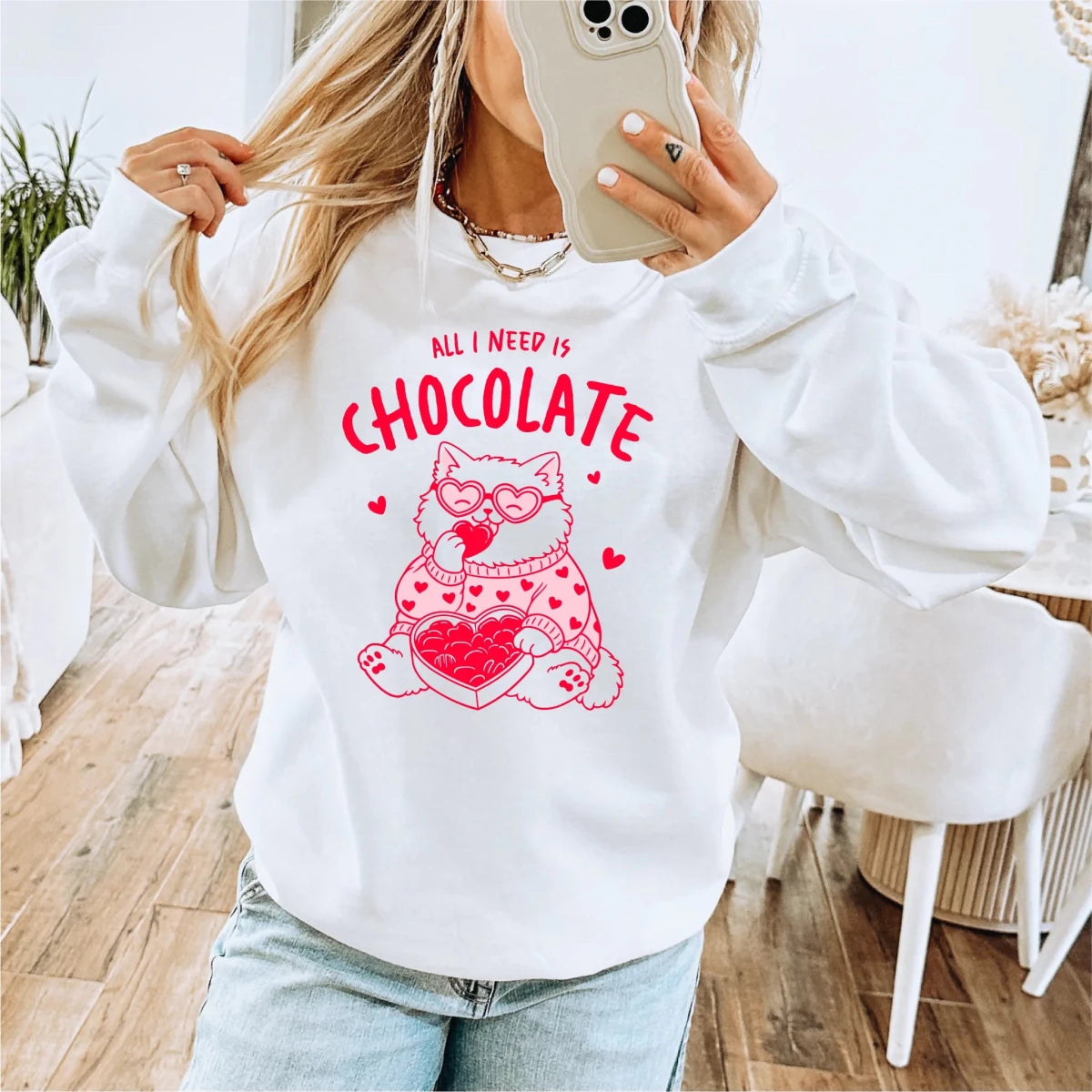 All I Need Is Chocolate | Valentine's Day DTF Transfer - PrintPony