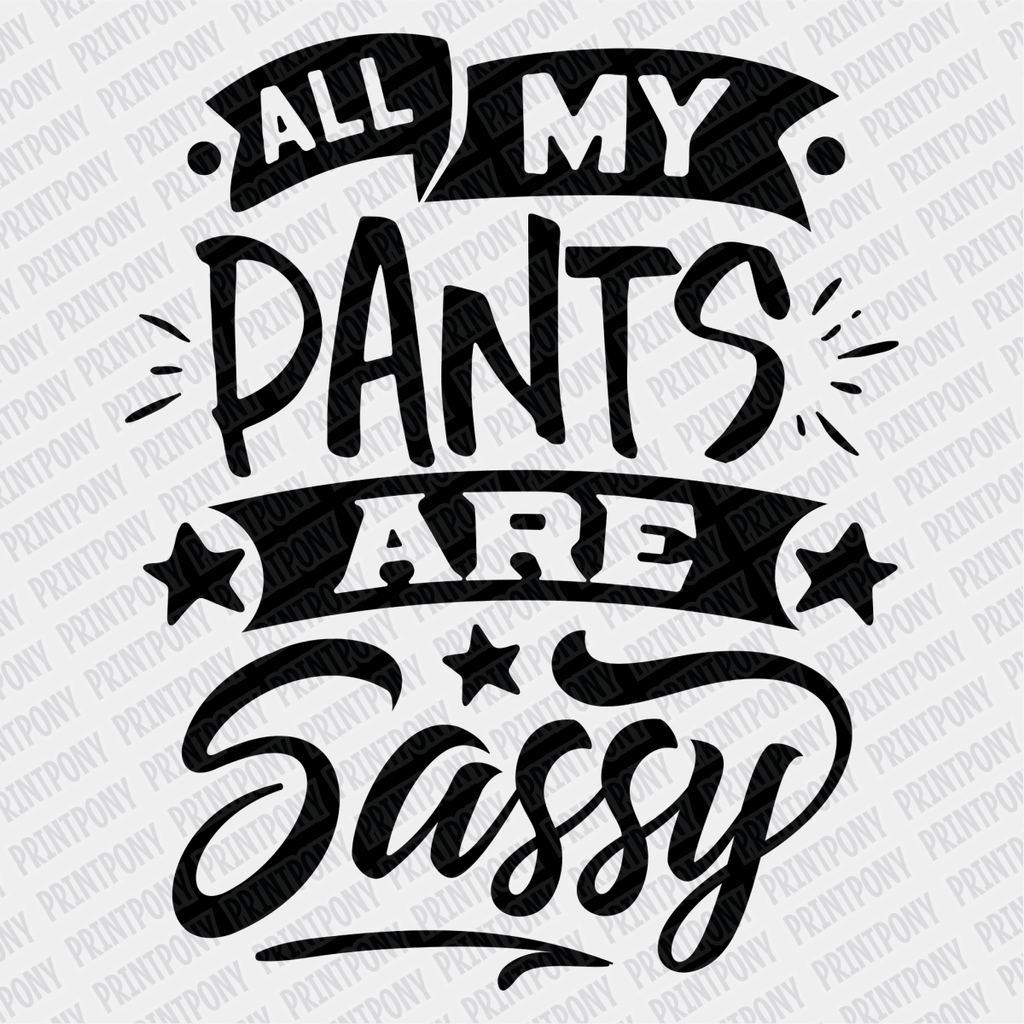 All My Pants are Sassy DTF Transfer - PrintPony
