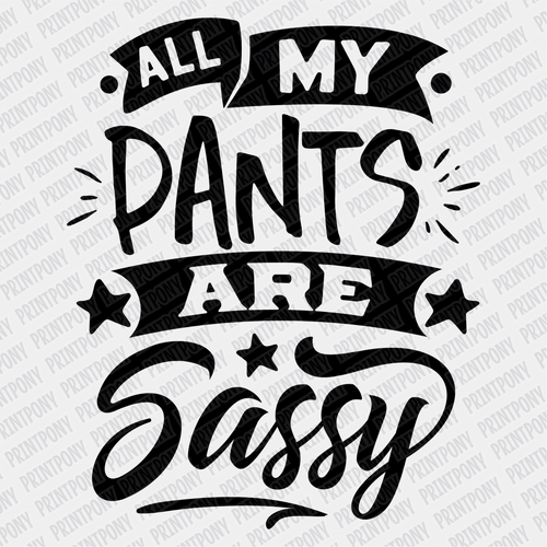 All My Pants are Sassy DTF Transfer - PrintPony