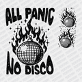 All Panic, No Disco (with sleeve design) DTF Transfer - PrintPony