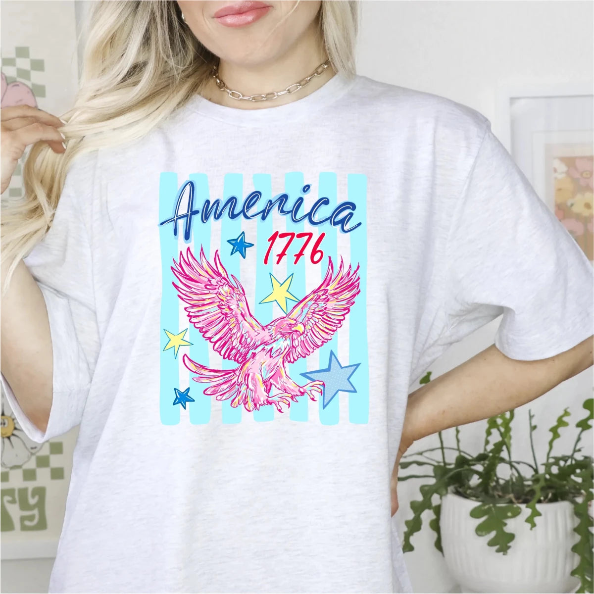 America 1776 Brushstroke Patriotic DTF transfer - PrintPony