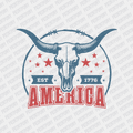 America 1776 Patriotic DTF Transfer, Ready to Press - PrintPony