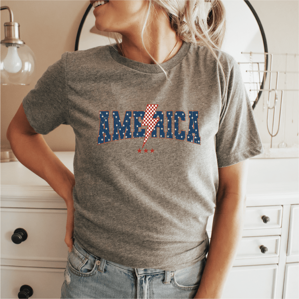 America checked DTF Transfer √¢ Ready to Press - PrintPony