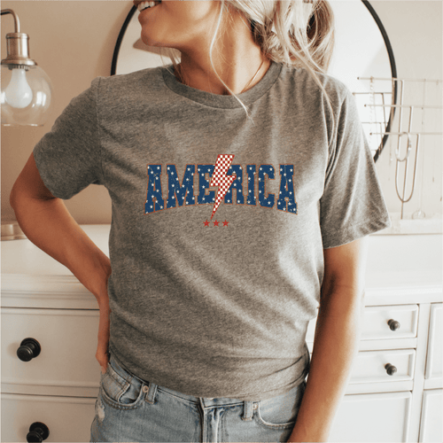 America checked DTF Transfer √¢ Ready to Press - PrintPony