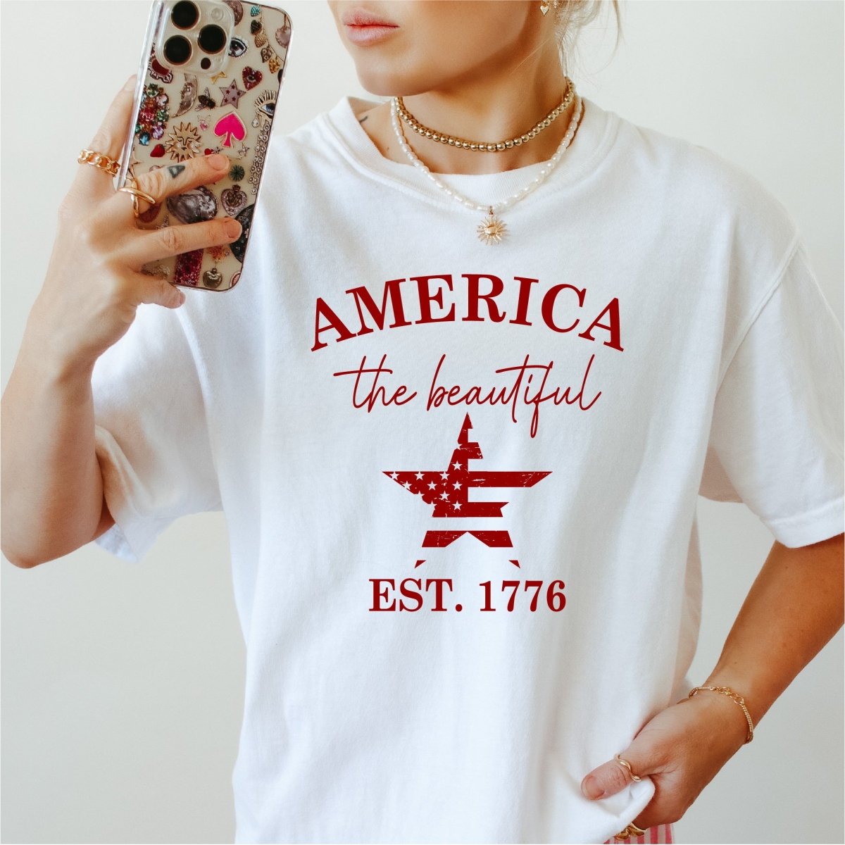 America the Beautiful Patriotic DTF transfer - PrintPony